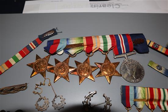 A group of WWII medals